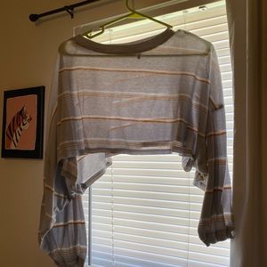 Urban outfitters long sleeve crop top